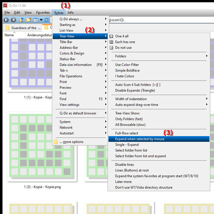 Is it possible to expand directories in File Explorer by simply clicking on them with the mouse